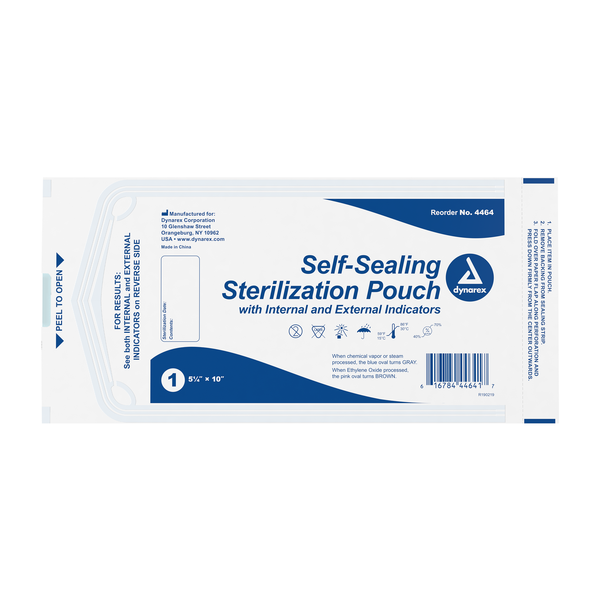 Dynarex Sterilization Pouches 5.25 x 10 inch medical supply