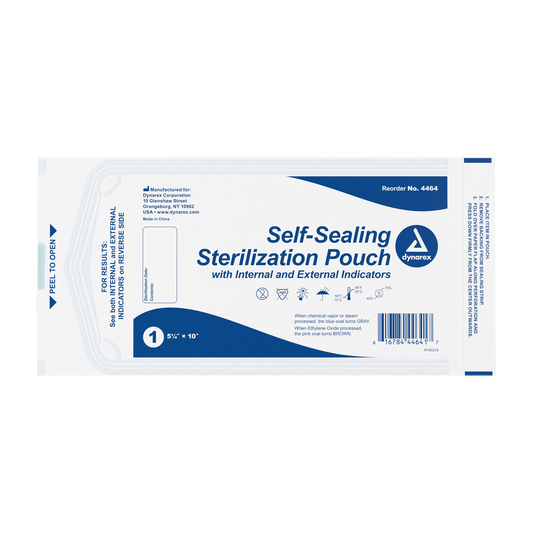 Dynarex Sterilization Pouches 5.25 x 10 inch medical supply