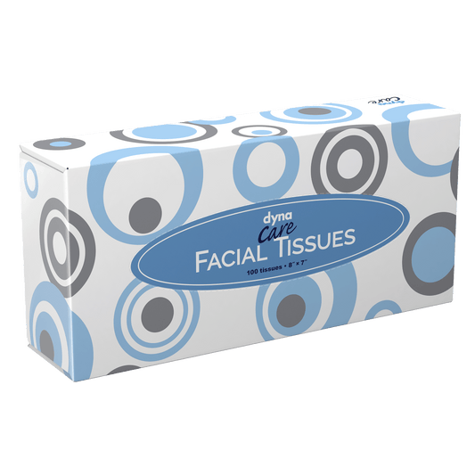 dynaCare Facial Tissues 8 x 7 in 30/100/cs medical supply