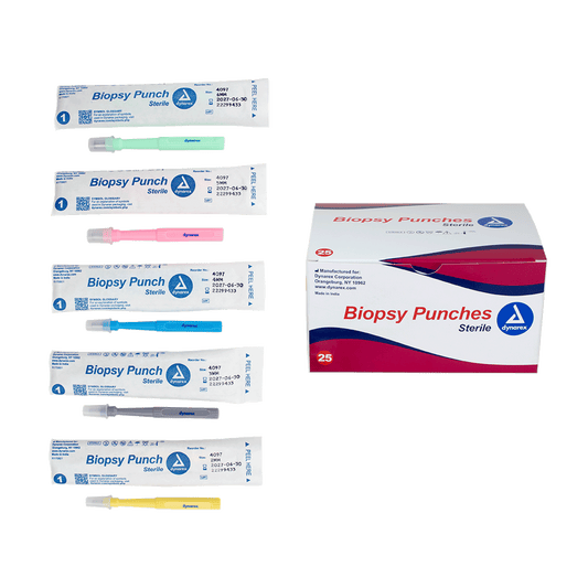 Dynarex Biopsy Punches Mix Box 2 3 4 5 6 mm Box of 25 medical supply