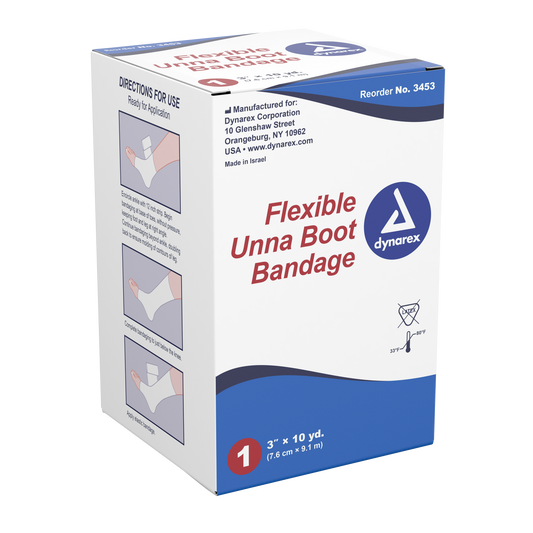 Dynarex Unna Boot Bandages 3 In x 10 Yd 12/Case medical supply