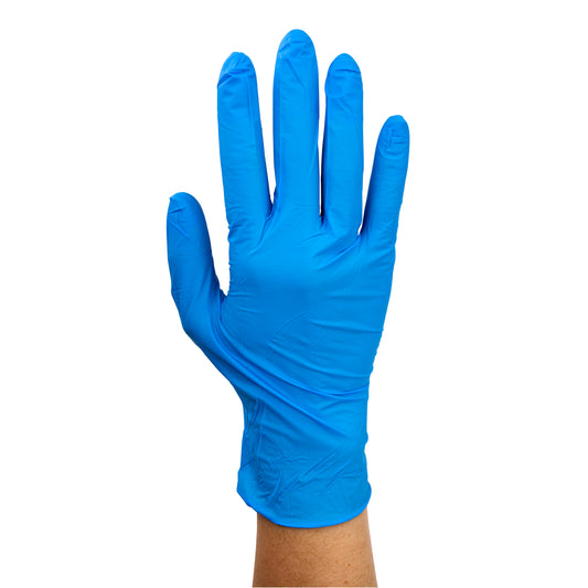 Dynarex Safe-Touch Blue Nitrile Exam Gloves Non-Latex Medium 10/100/cs medical supply