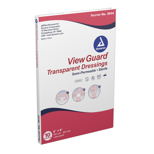 Dynarex View Guard Transparent Dressing 6 x 8 Case medical supply