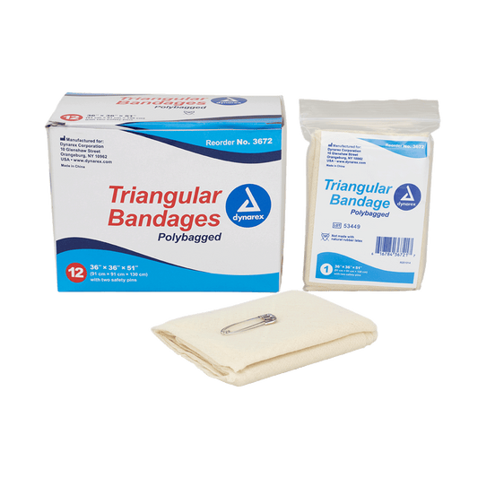 DynaSafety Triangular Bandages 36 x 36 x 51 12/bx medical supply