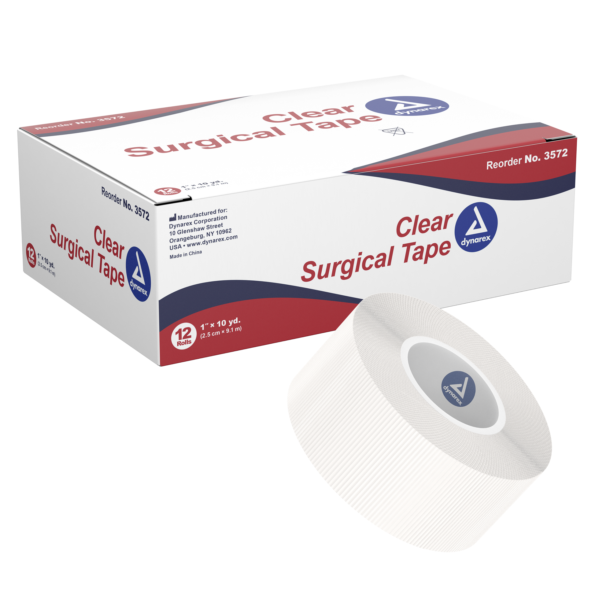 Dynarex Clear Surgical Tape 1 inch x 10 yd Case medical supply
