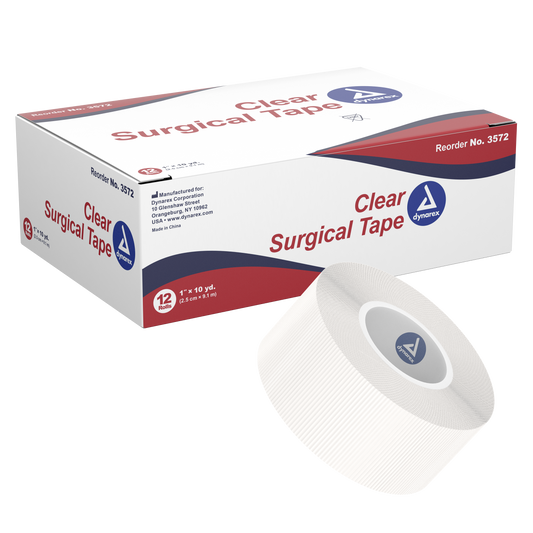 Dynarex Clear Surgical Tape 1 inch x 10 yd Case medical supply