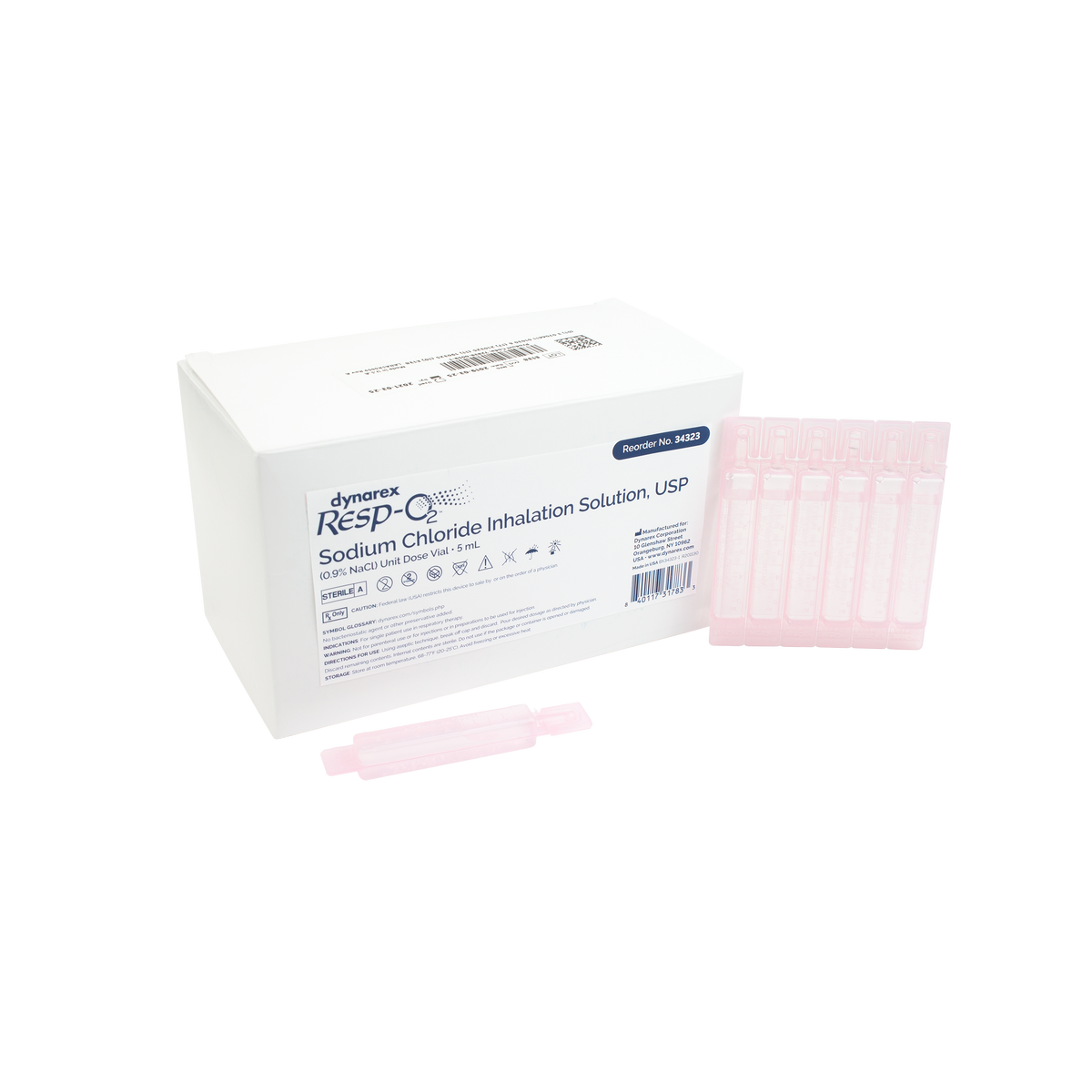 Resp-O2 Sodium Chloride Inhalation Solution 0.9% 5 mL 10/100/cs medical supply