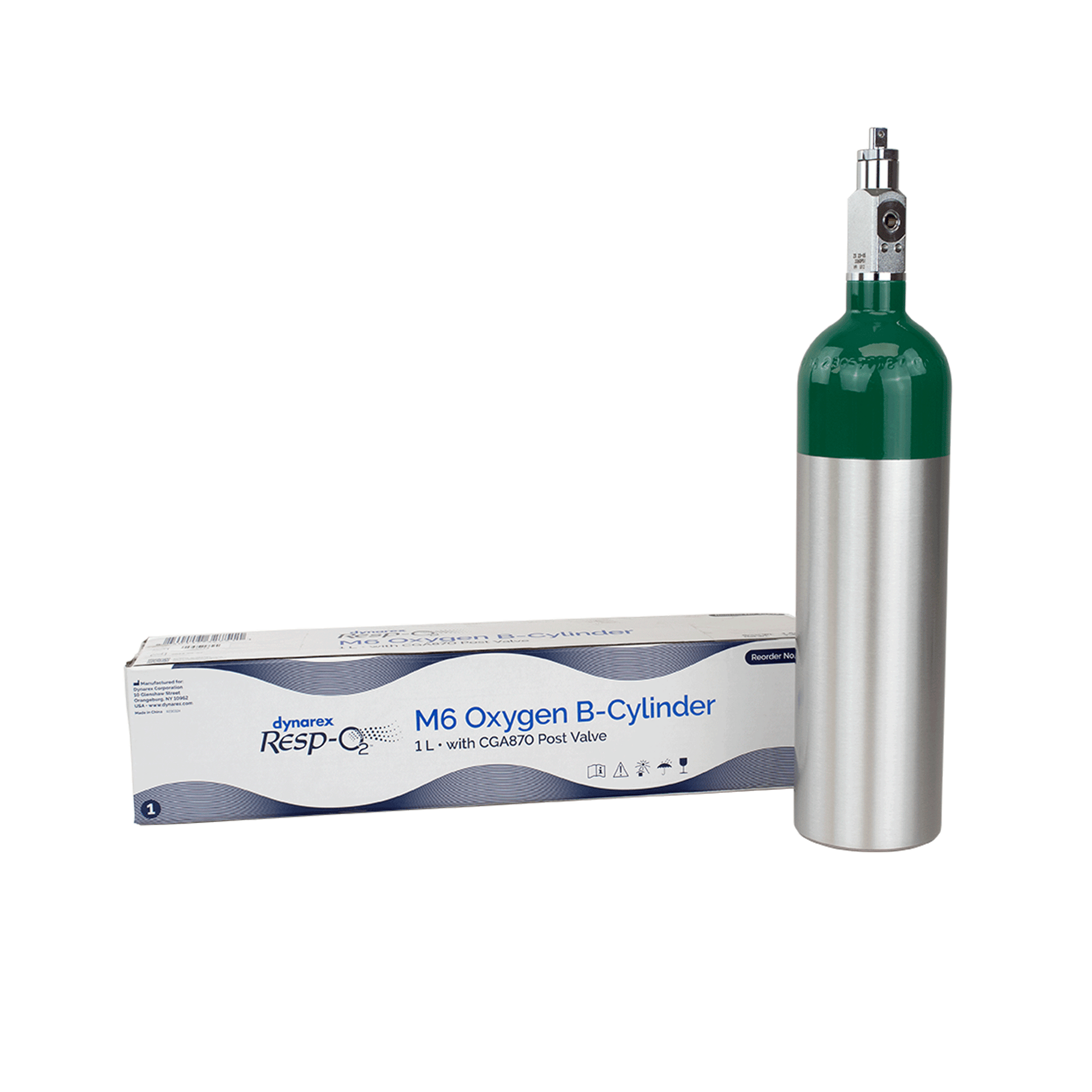 Resp-O2 M6 Oxygen B-Cylinder CGA870 Post Valve 1 L 1pc/cs medical supply