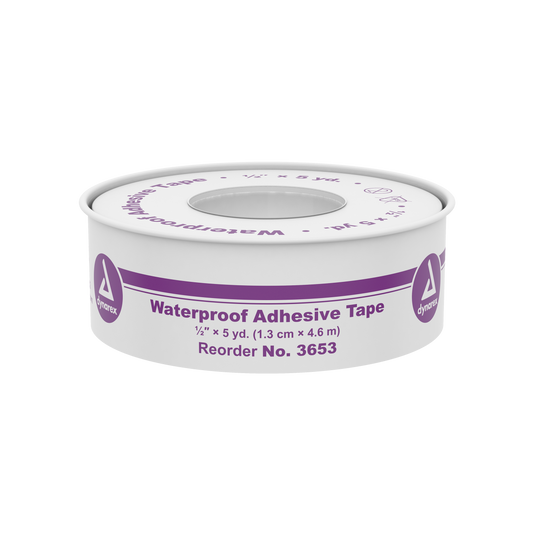 DynaSafety Waterproof Adhesive Tape 1/2in x 5 yd 288/cs medical supply