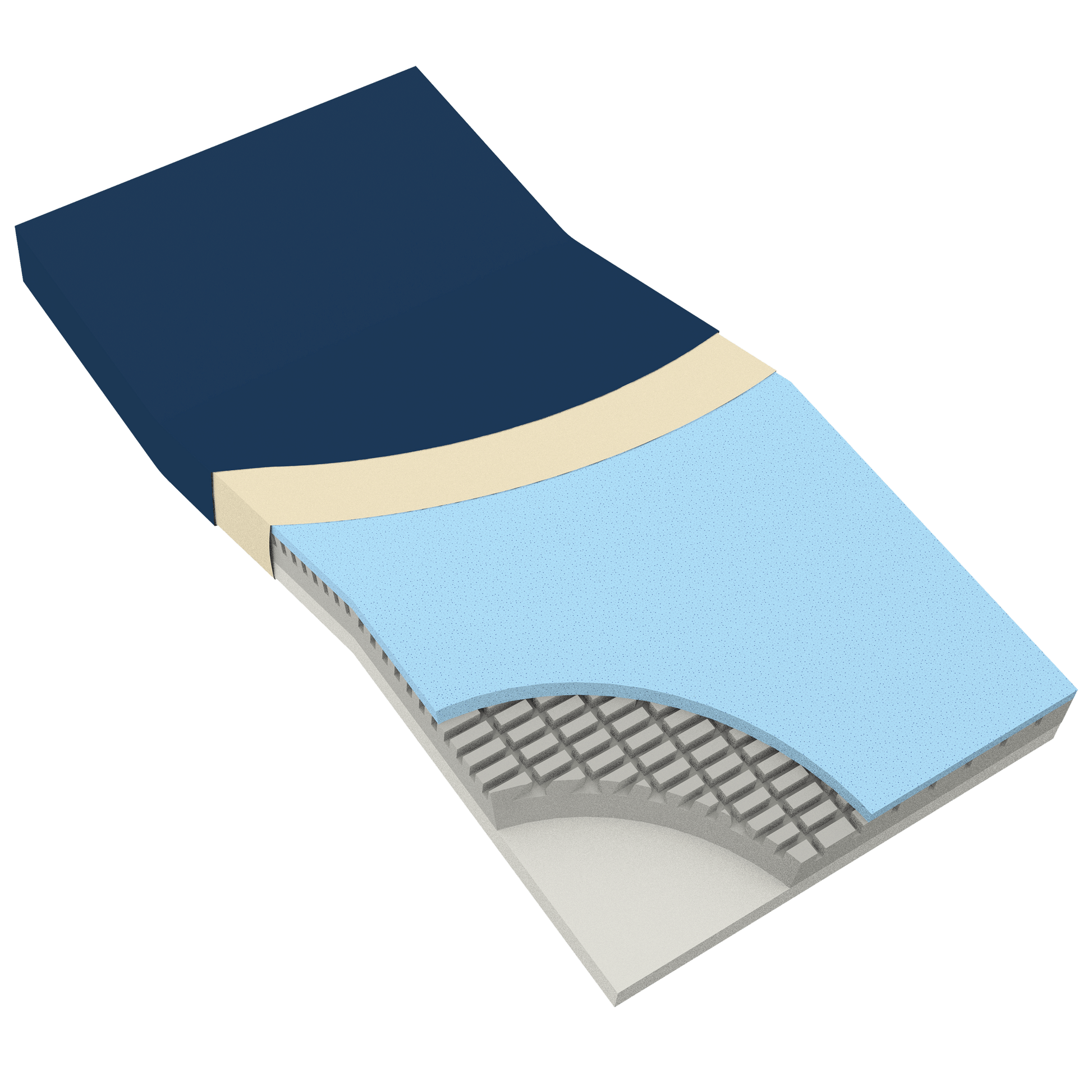 DynaRest Premium Visco-Gel Infused Foam Mattress w/ Perimete, 36" x 80" (10428), medical supply