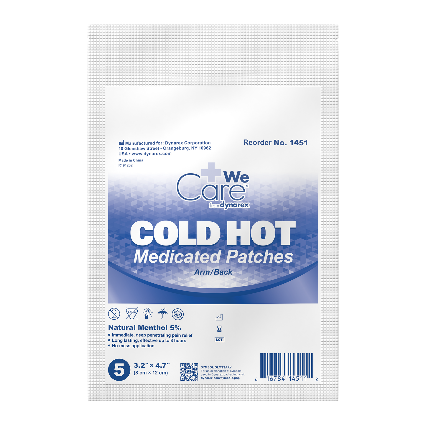WeCare Cold Hot Medicated Patches Arm Neck 8 cm x 12 cm Case medical supply