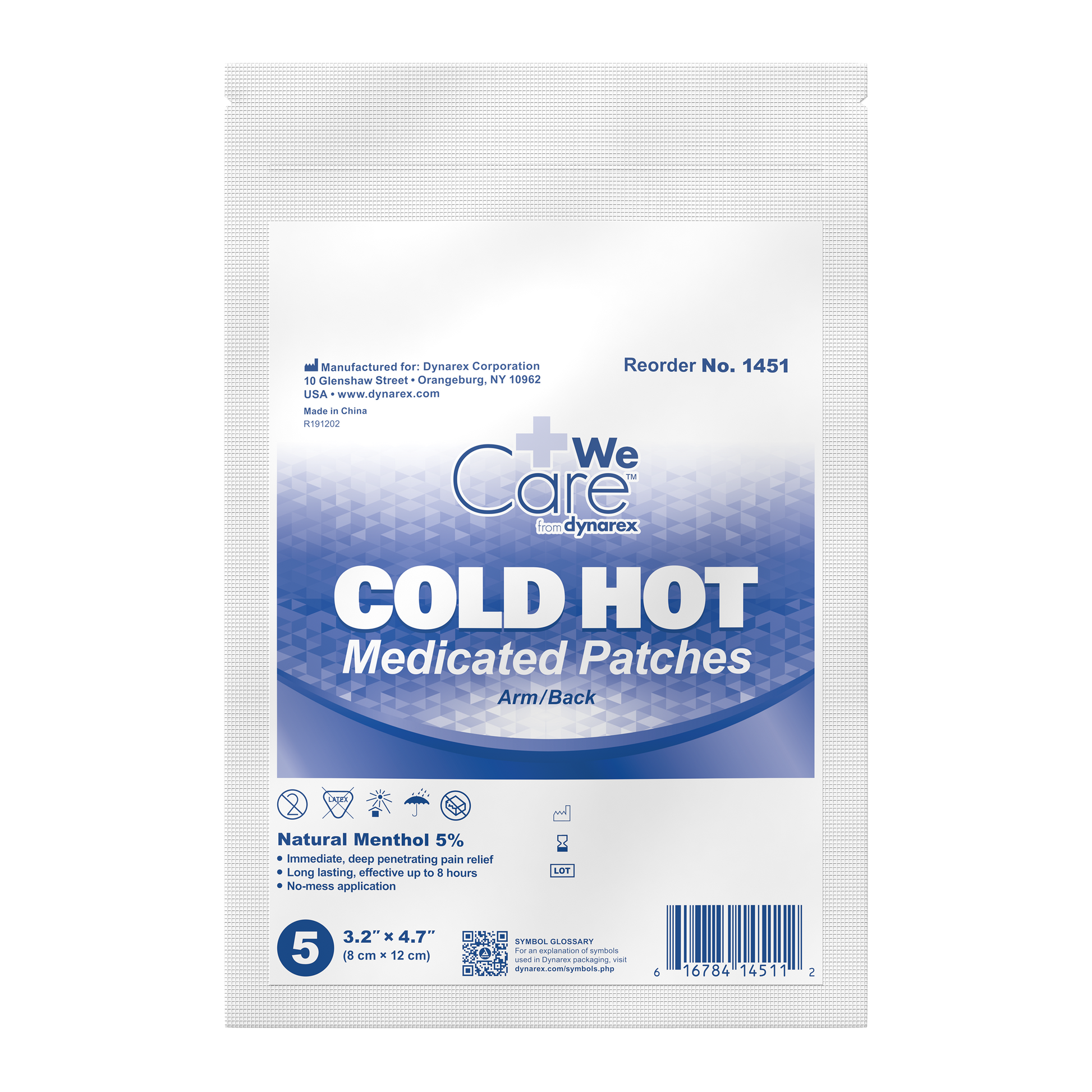 WeCare Cold Hot Medicated Patches Arm Neck 8 cm x 12 cm Case medical supply