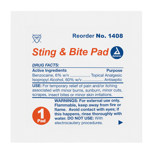 DynaSafety Sting and Bite Pad 3000 per case medical supply