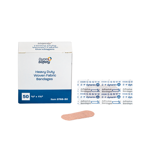 DynaSafety Heavy Duty Woven Fabric Bandage 5/8 x 1 1/2 25/50 medical supply