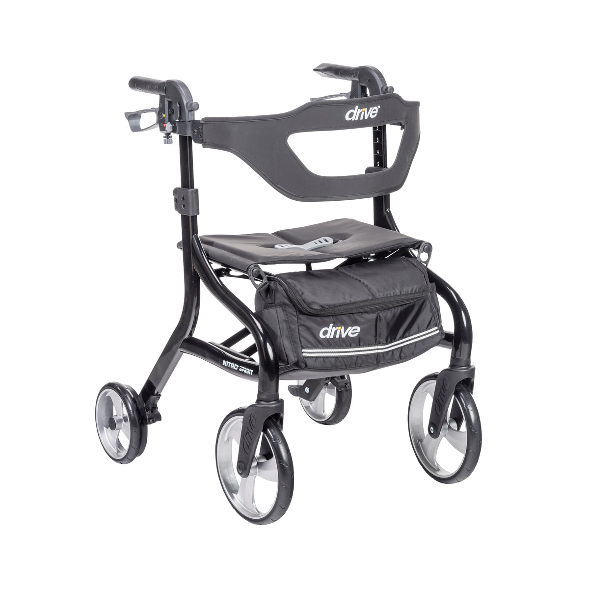 Drive Medical Nitro Sprint Rollator Rolling Walker Black medical supply