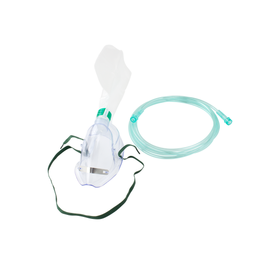 Resp-O2 High-Concentration Elongated Adult Oxygen Mask 50/cs medical supply
