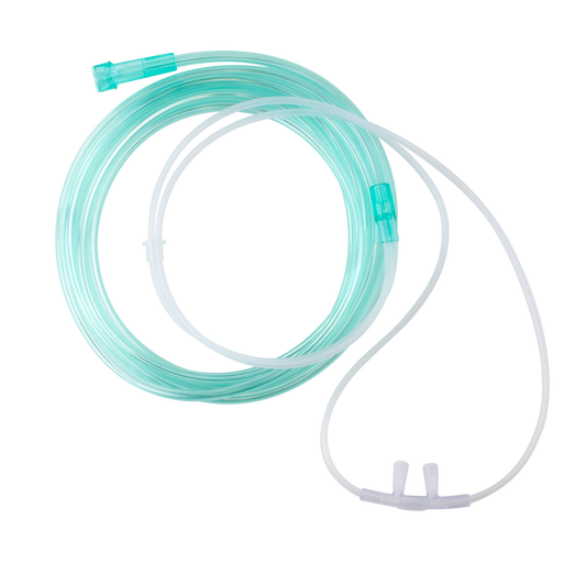 Resp-O2 Flared Tip Nasal Oxygen Cannula 7ft Adult Standard Connector 50/cs medical supply