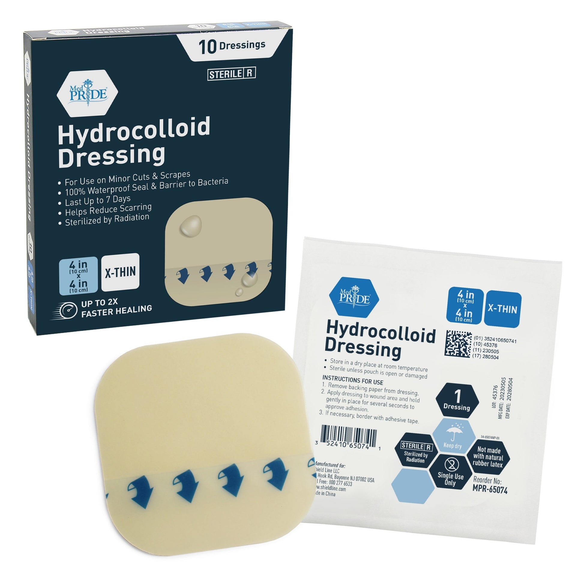 Shield Line Hydrocolloid Dressing - Extra Thin - 20/10/cs medical supply