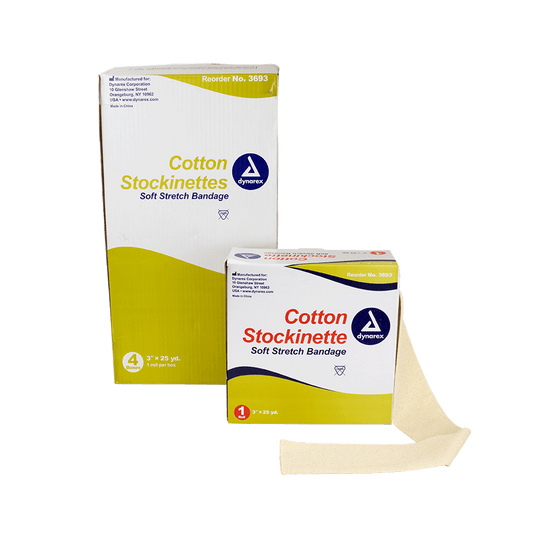 Dynarex Cotton Stockinette 3 inch x 25 yd Case of 4 medical supply
