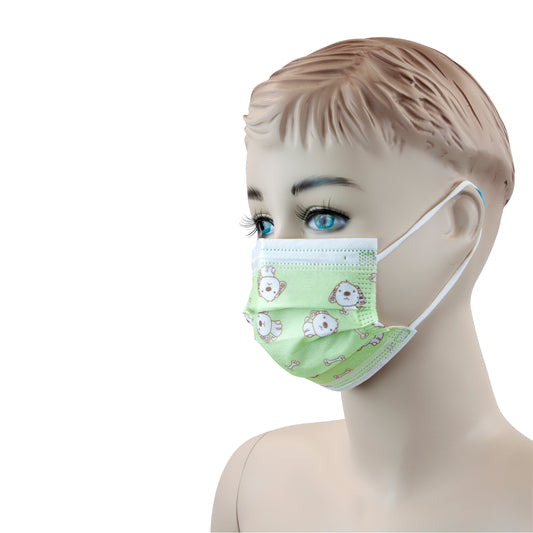 Dynarex Child Face Mask Dog Print case of 600 medical supply