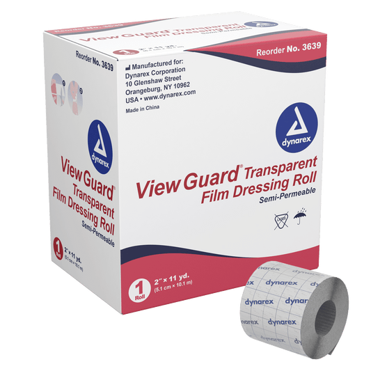 Dynarex View Guard Film Dressing Roll 2in x 11yd Case medical supply