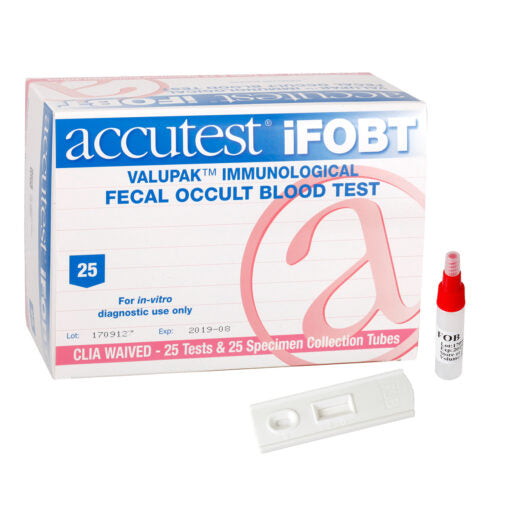 Accutest iFOBT Specimen Collection Kits CS620 25 Kits medical supply