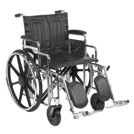 Drive Medical Sentra Extra Heavy Duty Wheelchair Desk Arms Elevating Leg Rests 20 inch Seat medical supply
