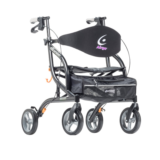 Airgo eXcursion XWD Heavy Duty Rollator Walker Pearl Black medical supply