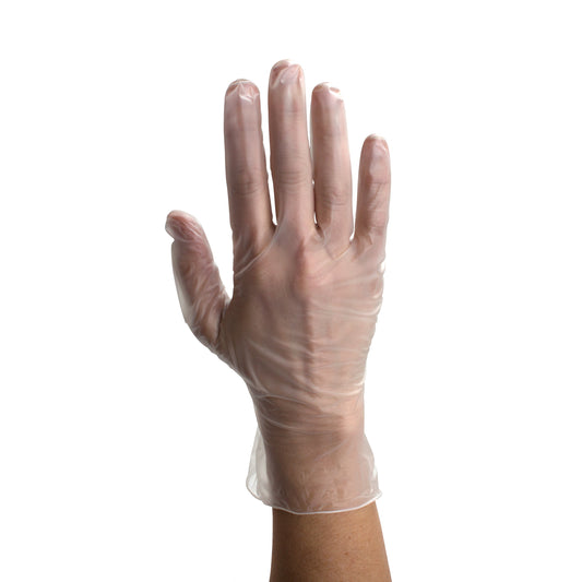 Dynarex Safe-Touch Vinyl Exam Gloves Small Clear 10/100/cs medical supply