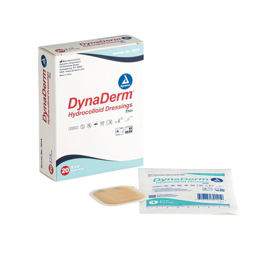 Dynarex DynaDerm Hydrocolloid Dressing Thin 2x2 Case medical supply