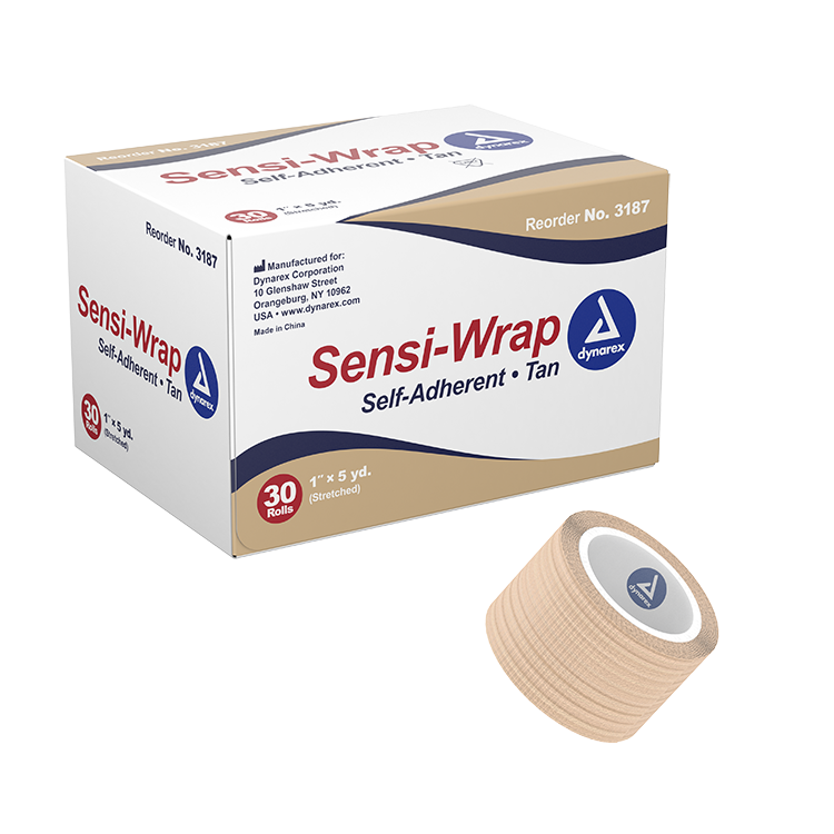 Dynarex Sensi Wrap Self-Adherent Latex-Free 1 inch x 5 yd Tan 30/cs medical supply