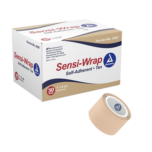 Dynarex Sensi Wrap Self-Adherent Latex-Free 1 inch x 5 yd Tan 30/cs medical supply