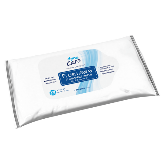 dynaCare Adult Flushable Wipes 9 x 13 in Soft Pack Case medical supply