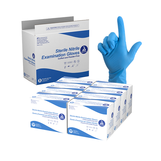 Dynarex Nitrile Sterile Exam Gloves Pairs Small 8/50pr/cs medical supply
