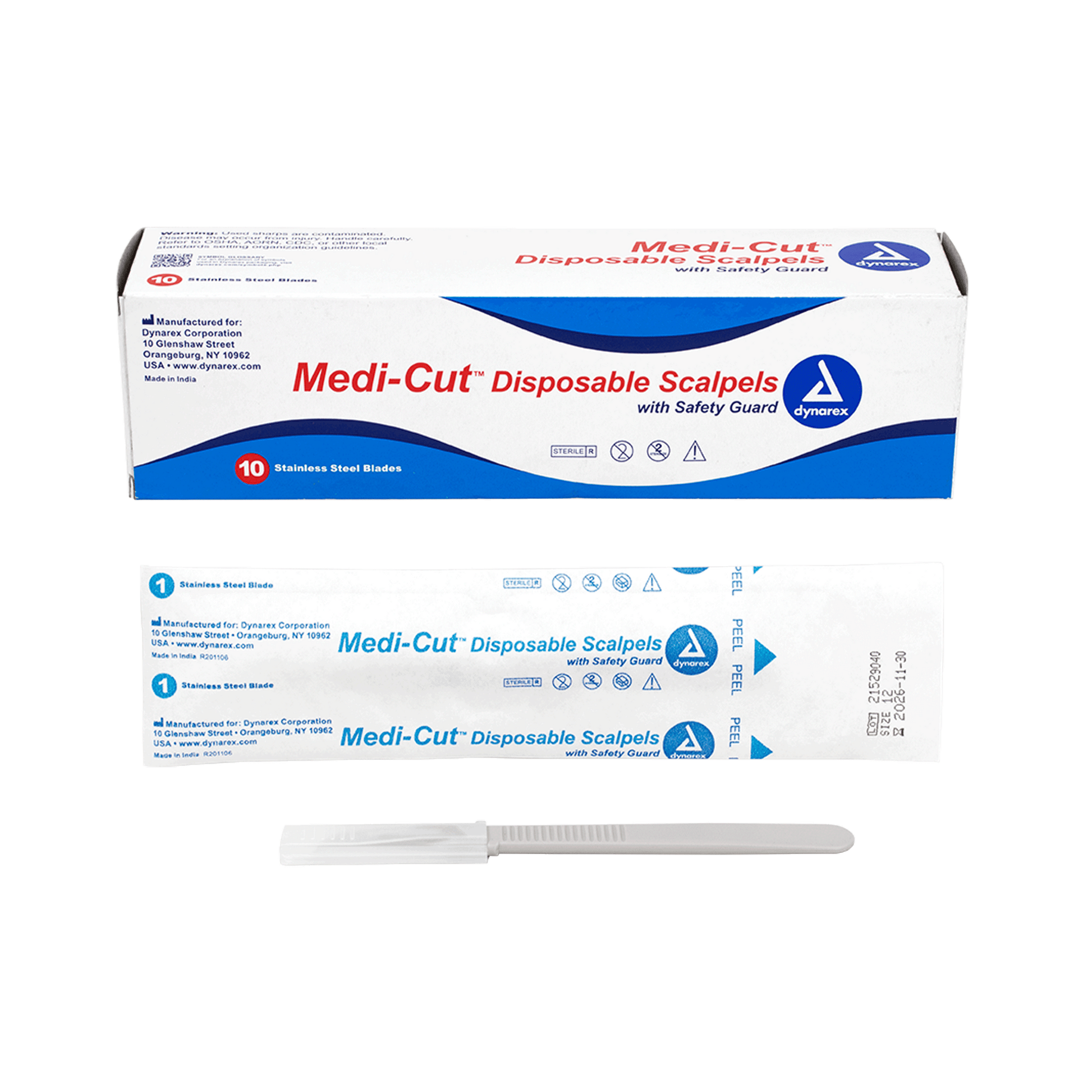 Medi-Cut Disposable Sterile Scalpels #12 10/bx medical supply