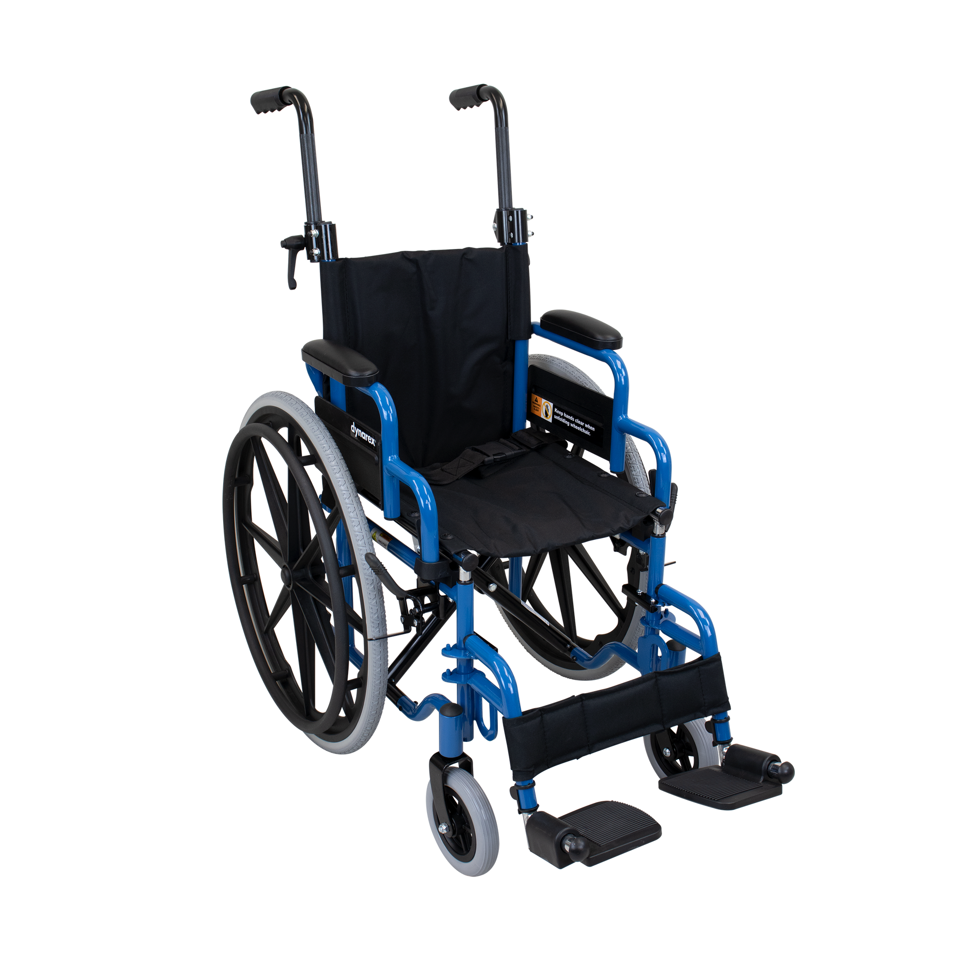 Dynarex DynaRide Pediatric Wheelchair with Foot Rest 12 x 12 Blue medical supply