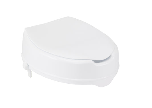 Drive Medical Raised Toilet Seat with Lock and Lid Standard 4" medical supply