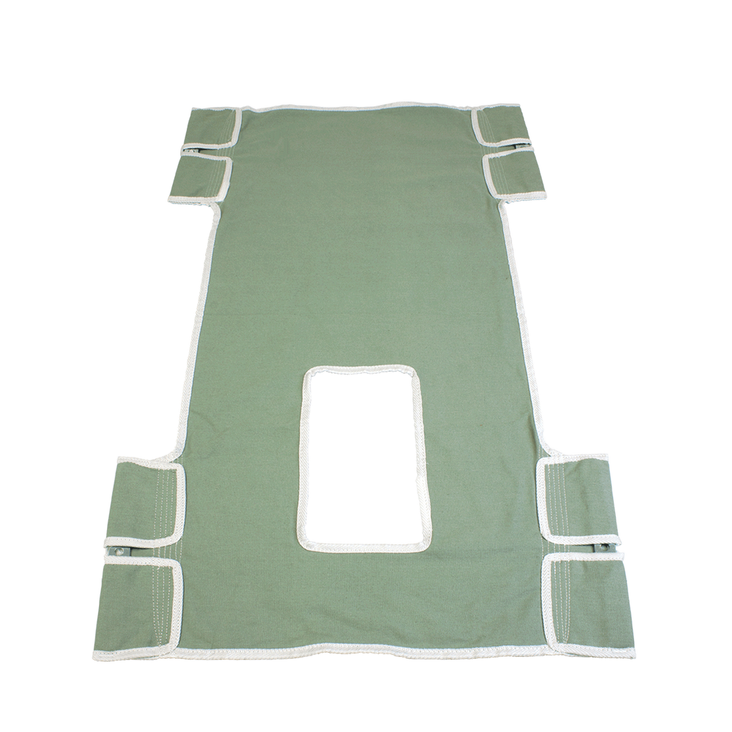 Dynarex Standard Seat Back Sling with Commode Opening Canvas Light Green 1/bx medical supply