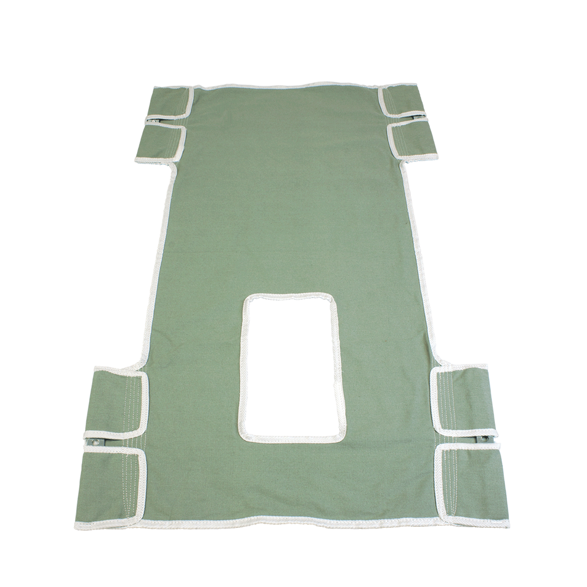Dynarex Standard Seat Back Sling with Commode Opening Canvas Light Green 1/bx medical supply