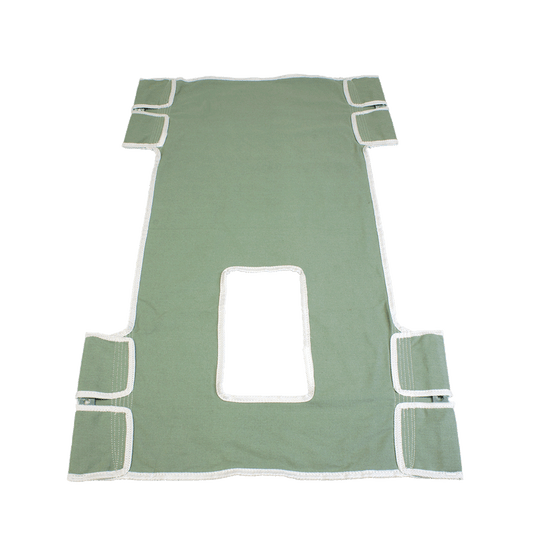 Dynarex Standard Seat Back Sling with Commode Opening Canvas Light Green 1/bx medical supply