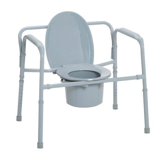 Drive Medical Heavy Duty Bariatric Folding Bedside Commode Chair medical supply