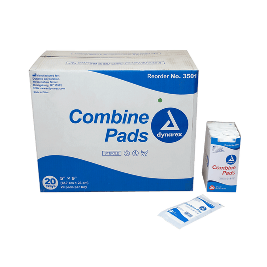 Dynarex Combine Pads Sterile 5 inch x 9 inch Case of 400 medical supply