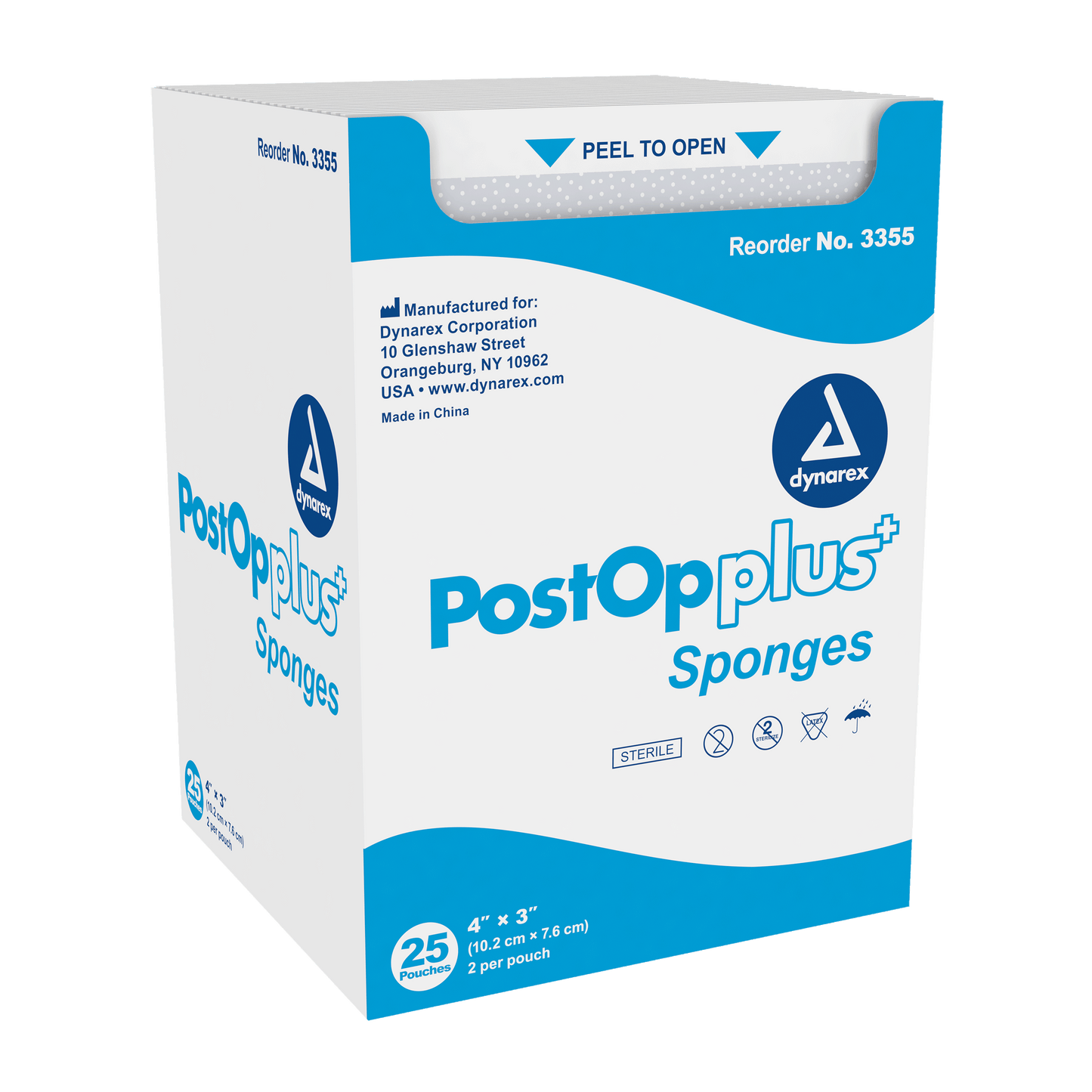 Dynarex Post Op Plus Sponge 4 x 3 24/25/cs medical supply