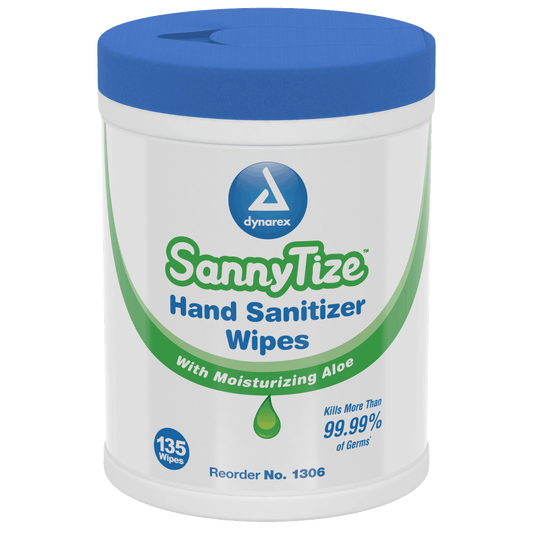 DynaSafety Instant Hand Sanitizer Wipes 5.9" x 7.5" 12/135/cs medical supply