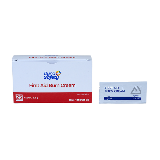 DynaSafety First Aid Burn Cream 0.9g 25/box Ansi B 72/25/cs medical supply