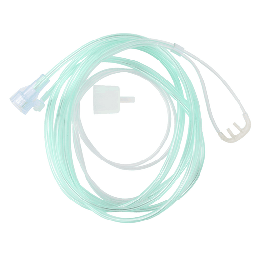 Resp-O2 EtCO2 Nasal Sampling Cannula 7ft Male Luer Adult Universal 25/cs medical supply