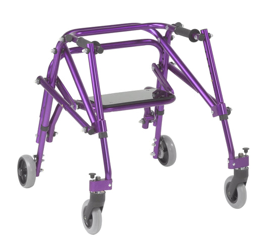 Inspired by Drive Nimbo 2G Posterior Walker with Seat Small Wizard Purple medical supply
