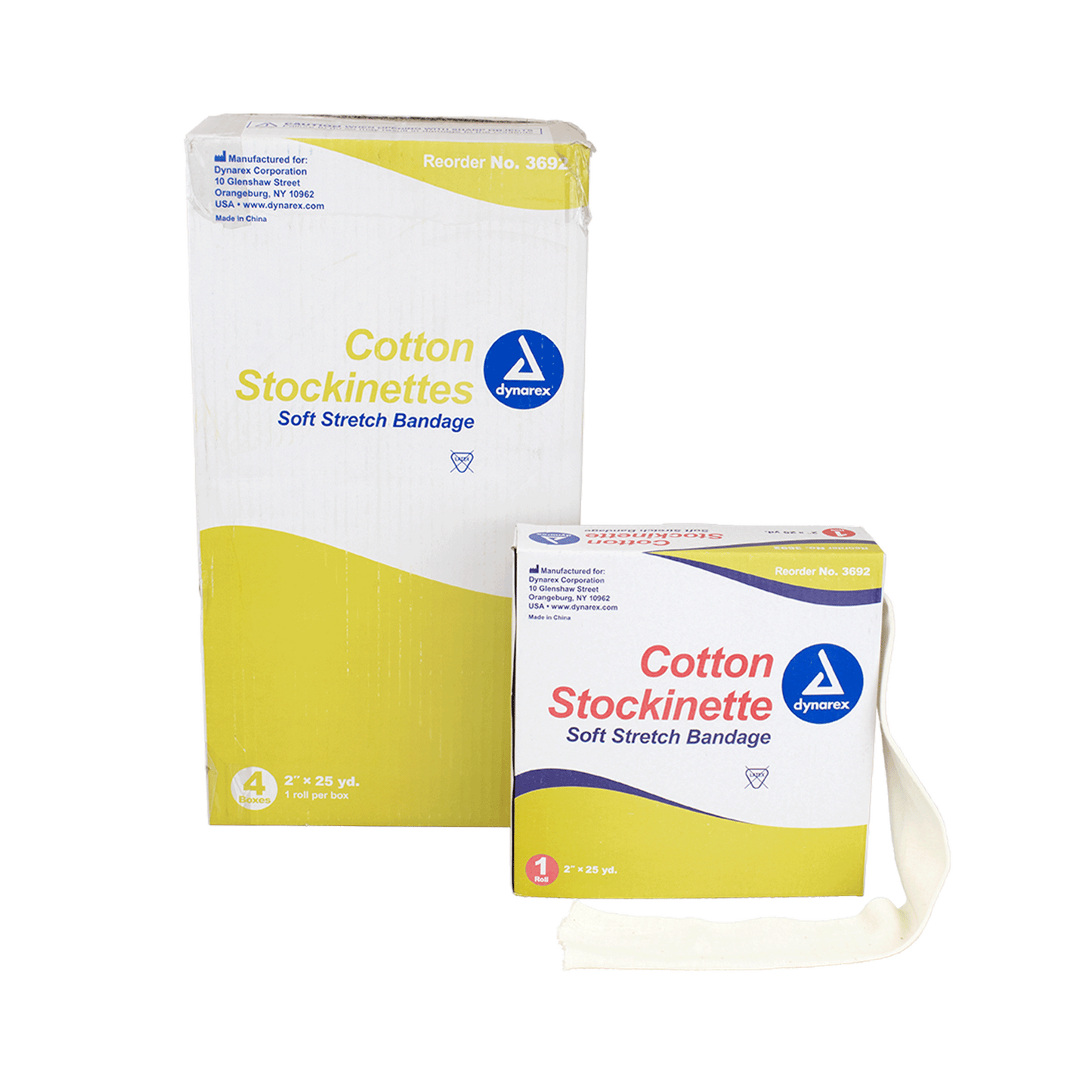 Dynarex Cotton Stockinette 2 inch x 25 yd Case of 4 medical supply