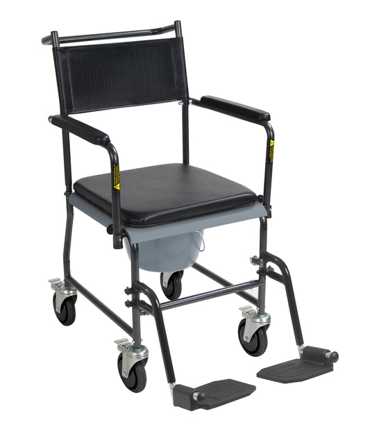 Drive Medical Upholstered Drop Arm Wheeled Commode medical supply