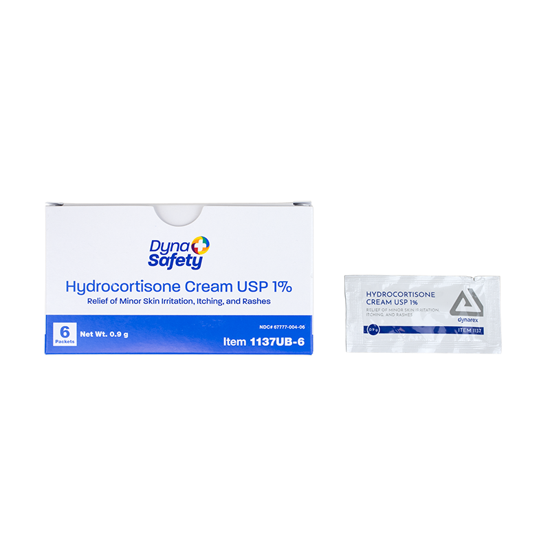 DynaSafety Hydrocortisone Cream 0.9 g Case of 600 medical supply